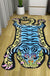 Yellow and Blue Tiger Tufted Bath Mat Mom‘s Day Gift, Tibetan Style