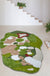 3D Green Moss Leaves Area Carpet for Bedroom Bathroom 80x160cm