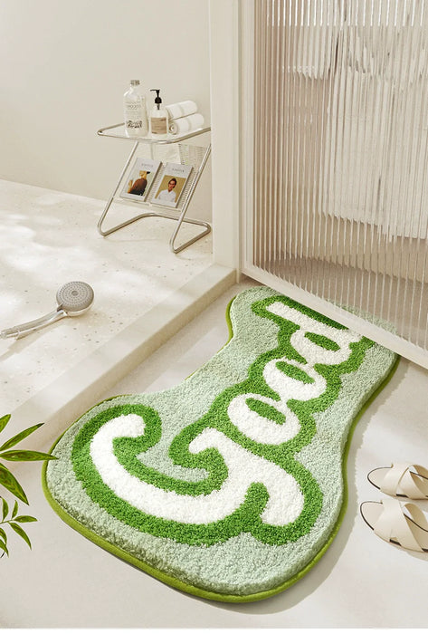 Feblilac Green Good Tufted Bath Mat