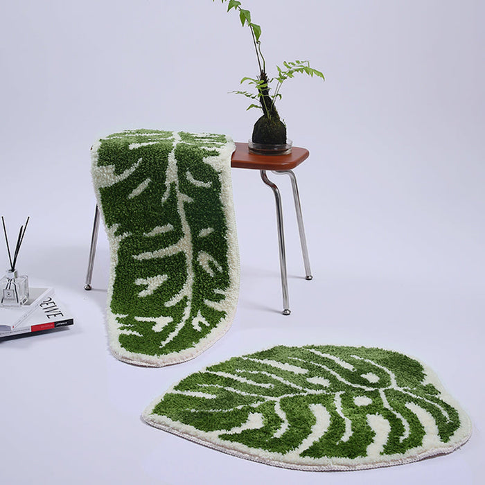 Green Leaf Mat for Bathroom Bedroom