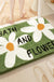 Feblilac White Daisy Tufted Bath Mat