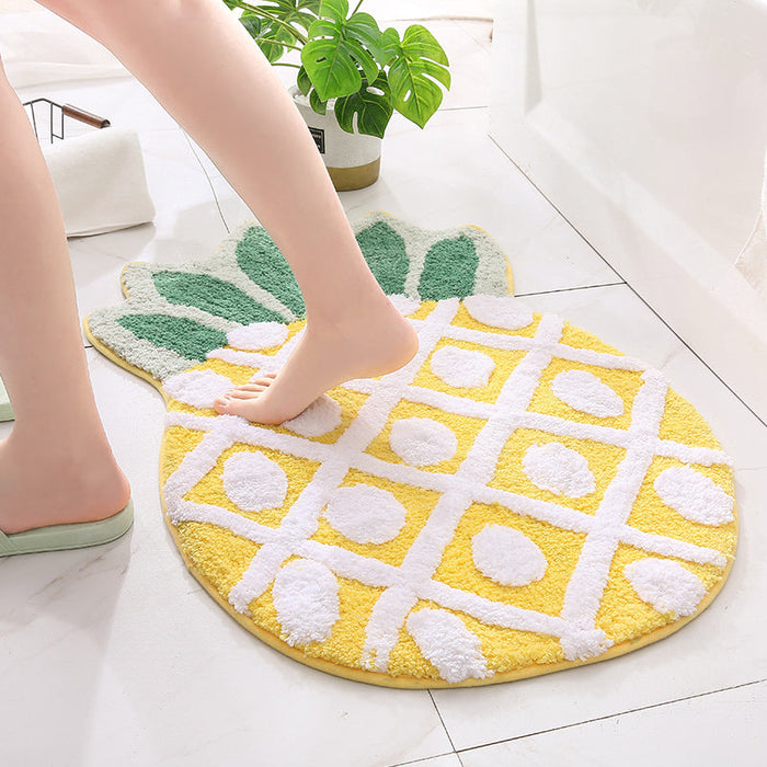 Yellow Pineapple Mat for Bathroom Kitchen