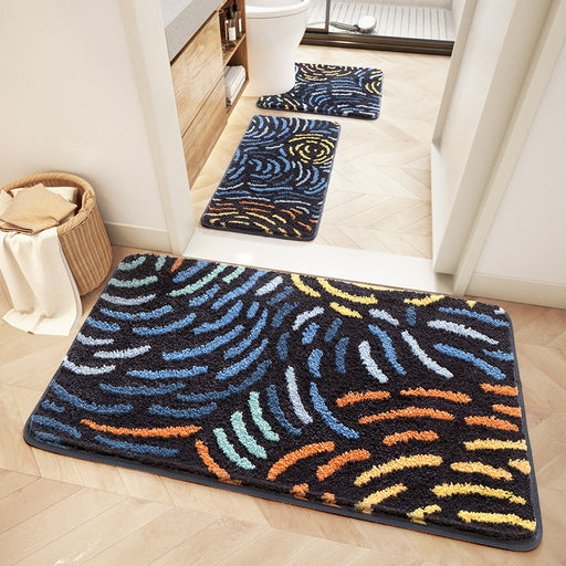 Line of Starry Night Bath Mat, Van Gogh Home Decor