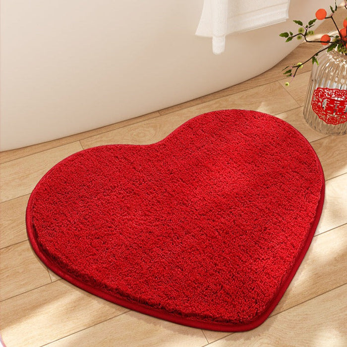 Heart-Shape Bath Mat, Love Mat for Bathroom, Multiple Colors