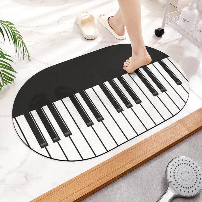 Piano Diatomaceous Earth Bathroom Mat