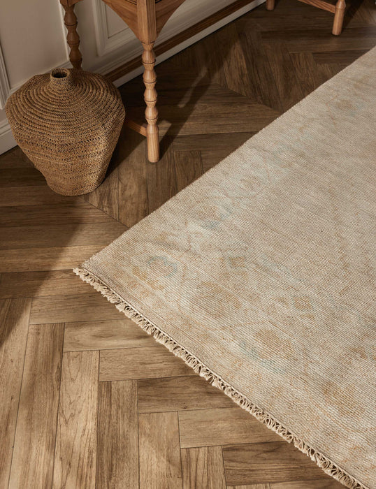 Lotus Hand-Knotted Wool-Blend Rug