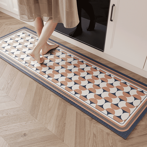 Orange Morocco Pattern Kitchen Mat