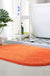 Feblilac Semicircle Solid Orange Tufted Bath Mat