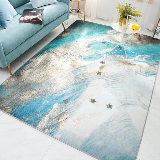 Feblilac Hairless Abstract Star River Mat Rug Carpet