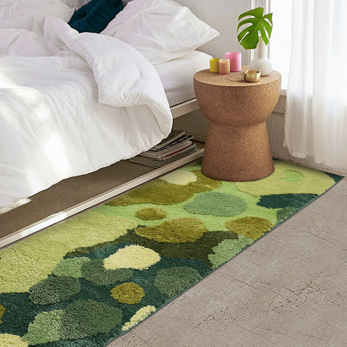 Feblilac 3D Pastoral Moss Leaves Area Rug Carpet