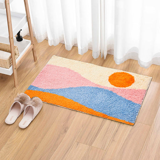 Feblilac Pink Mountain Bath Mat