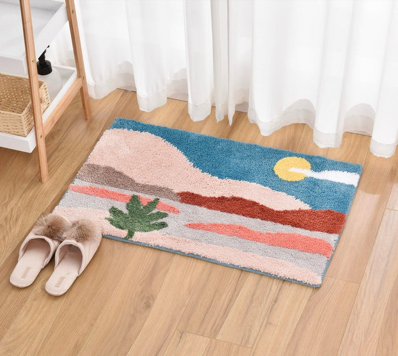 Pink Mountains Bath Mat