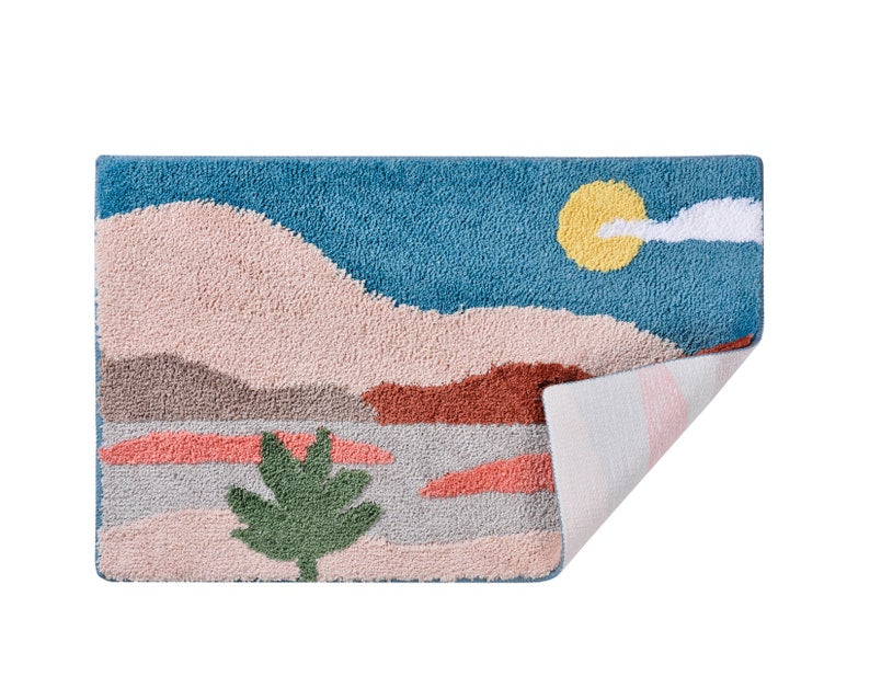 Pink Mountains Bath Mat