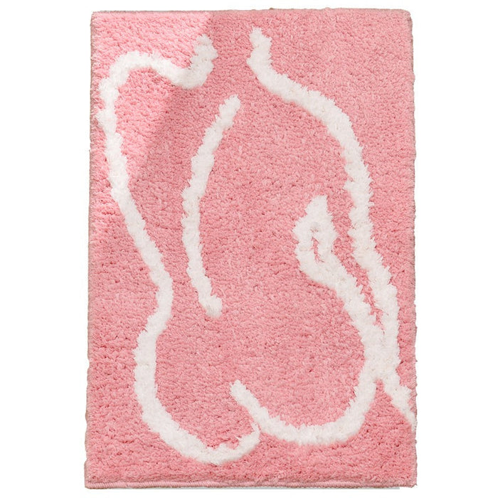 Feblilac Pink Naked Back Bath Mat