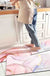 Feblilac Pink Purple Gradient Abtract Stream PVC Leather Kitchen Mat