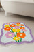 Purple Yellow and Orange Flowers Bath Mat