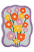 Purple Yellow and Orange Flowers Bath Mat