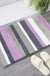 Feblilac Purple Stripe Bath Mat Rug