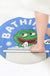 Round Smile Frog PVC Bathroom Mat