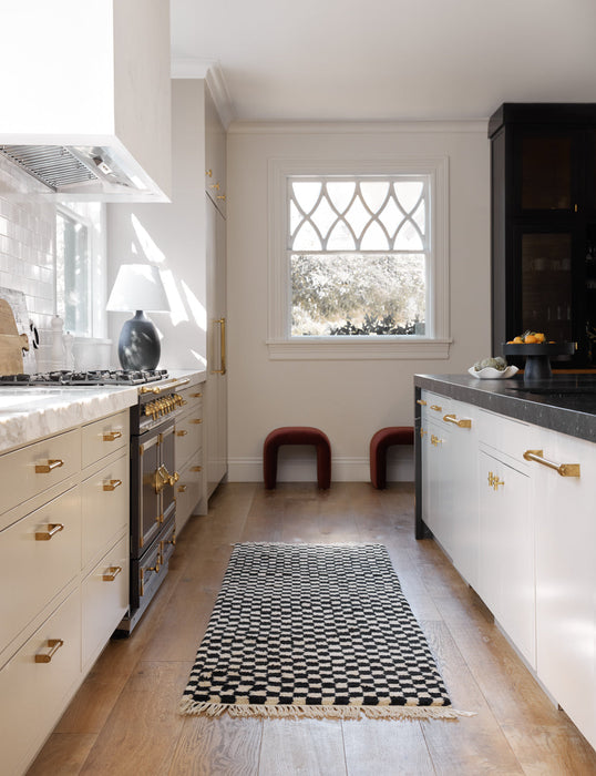 Checkerboard Hand-Knotted Wool Rug by Sarah Sherman Samuel