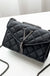 Black Luxury Handbags And Purse Women PU Leather Messenger Shoulder Bag Plaid Female Crossbody Bag Tassel Quilted Brand