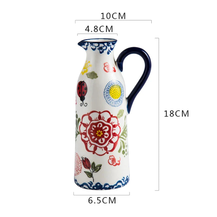 Ceramic Vinegar Bottle Vinegar Jug Restaurant Home Use Soy Sauce Bottle Kitchen Seasoning Bottle Fragrance Oil Bottle Vase