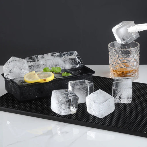 4/6/8/15 Grid Big Ice Tray Mold Giant Jumbo Large Food Grade Silicone Ice Cube Square Tray Mold DIY Ice Maker Ice Cube Tray