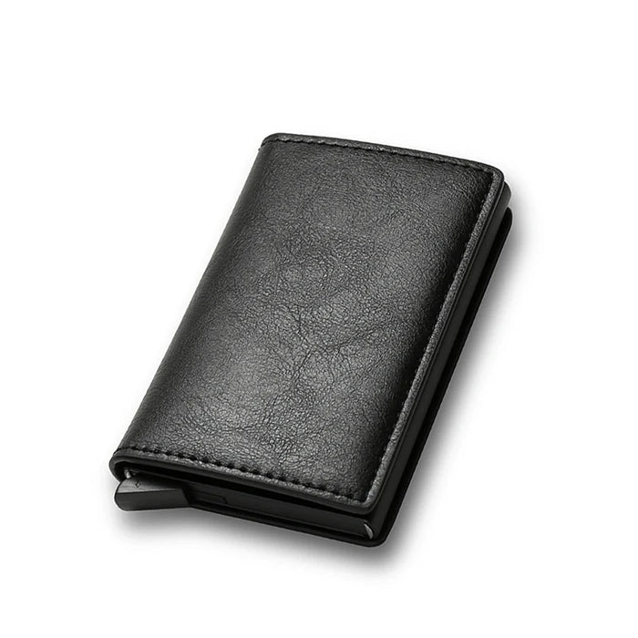 Carbon Fiber Credit Card Holder Wallets Men Brand Rfid Black Magic Trifold Leather Slim Mini Wallet Small Money Bag Male Purses