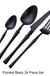 24 Pcs Mirror Matte Stainless Steel Black Gold Silver Cutlery Dinnerware Tableware Knife Spoon Fork Flatware Set Dishwasher Safe