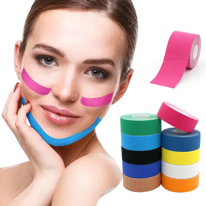 2.5CM*5M Kinesiology Tape for Face V Line Neck Eyes Lifting Wrinkle Remover Sticker Tape Face Skin Care Tool Bandagem Elastica