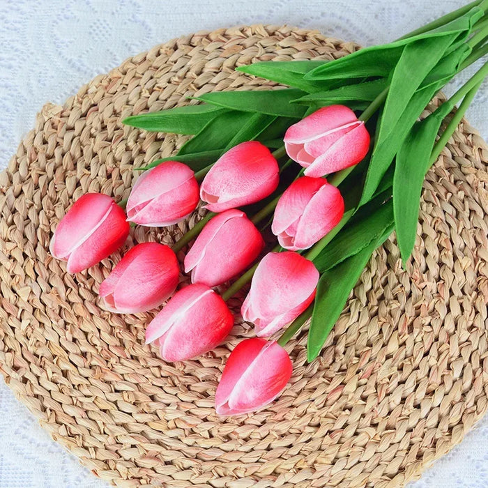 5/10PCS Artificial Tulip Flower Bouquet Real Touch PE Foam Fake Flower for Wedding Decoration Flowers for Home Garden Decoraive