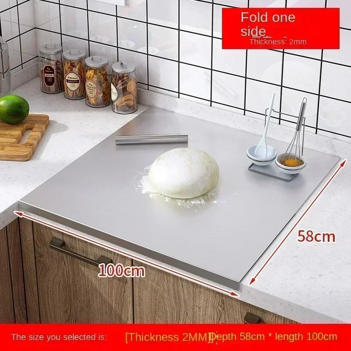 304 Stainless Steel Panel and Panel Cutting Board, Kitchen Household Rolling Thick Double-sided Kneading Cutting Board