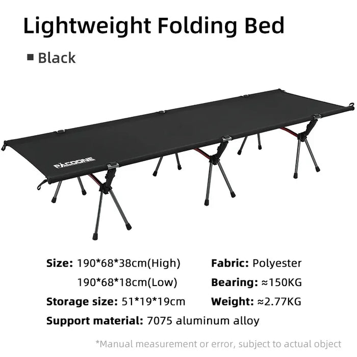 Camping Cot Folding Camping Bed Portable Outdoor Bed Comfortable Sleeping Cots for Adults & Kids Camping, Travel, RV