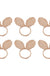 6pcs Easter Napkin Rings Jute Creative Rabbit Ear/Carrot Hand-woven Napkin Buckle Holder Party Kitchen Weddings Table Decoration