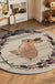 Cute Rabbit Carpet Soft Bedroom Rugs Round Bedside Area Rug Baby Playmats Floor Mat Kids Room Soft Floor Mat for Bedroom Dear