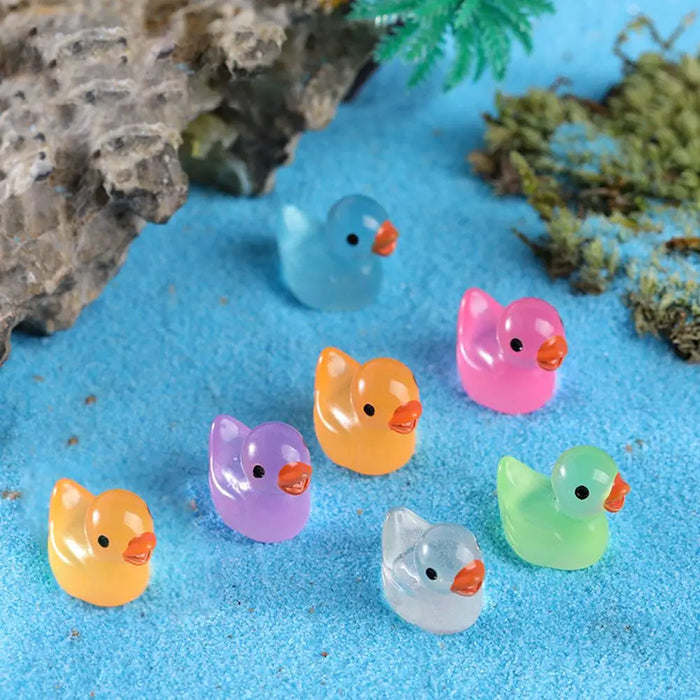 50/100 Pcs Mini Yellow Duck Ornament Miniature Figures,Tiny Duck,Resin,Handicraft,Micro Landscape, Home Decoration,