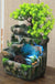 Decorative Table Waterfall Fountain with Pump Rockery Meditation Statue Illuminated Water Fountains Office Decor Crafts