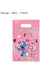 Disney Pink Interstellar Stitch Angel Birthday Party Decoration Flag Pulling Balloon Cake Flag Insertion Spiral Set Supplies