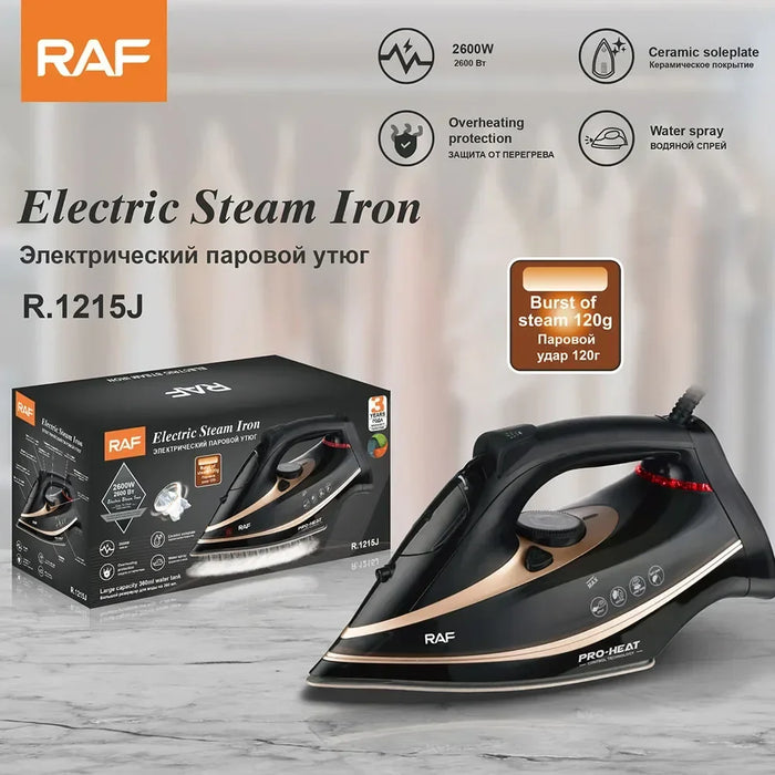 Electric Steam Iron Home Appliance Handheld Cloth Iron for Clothes Ceramic Plate Large Steam 2600W for Household