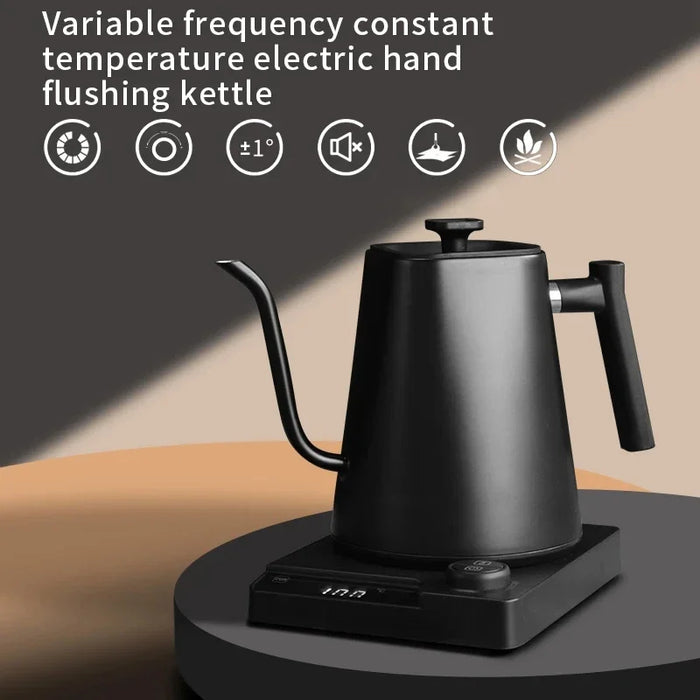 220V/110V Electric Kettle Hand Brew Gooseneck Kettle Quick Boil Water Bottle Thermostat Coffee Pot Home Make Teapot for Kitchen