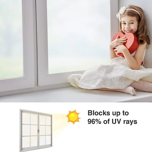 Frosted Glass Window Film Sun Blocking Window Tinting Film for Home Non Adhesive Static Cling Bathroom Door Covering