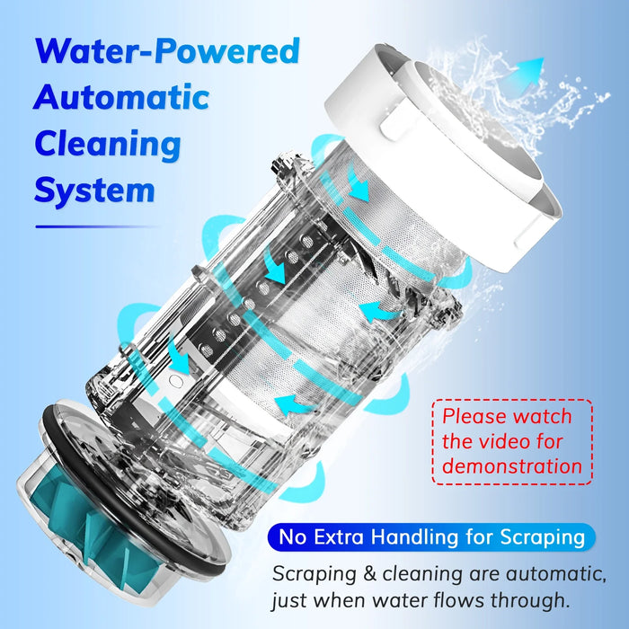 BriskSpring Spin Down Sediment Water Filter Whole House Automatic Cleaning Backwash Pre filter 40μm Filtration Precision