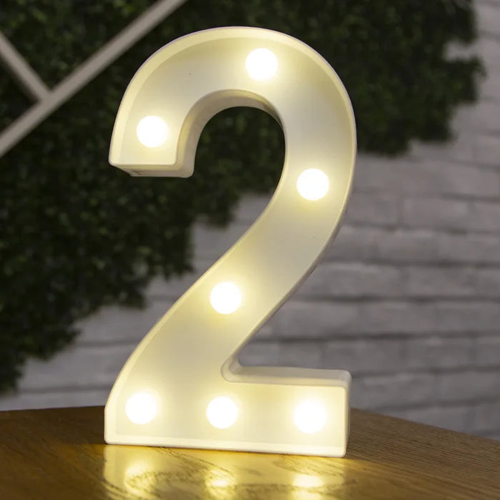 Alphabet Letter LED Lights Luminous Number Lamp Decor Battery Night Light for home Wedding Birthday Christmas party Decoration