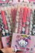 6Pcs Sanrio Gel Pen Hello Kitty Cartoon Kuromi ST Quick Drying Black 0.5mm Press The Ballpoint Pen Learning Stationery Gifts