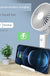 Desk Small Electric Fan Outdoor Camping Handheld Desktop Dual-Use Fan Mobile Phone Wireless Charger Base Automatic Shaking Head