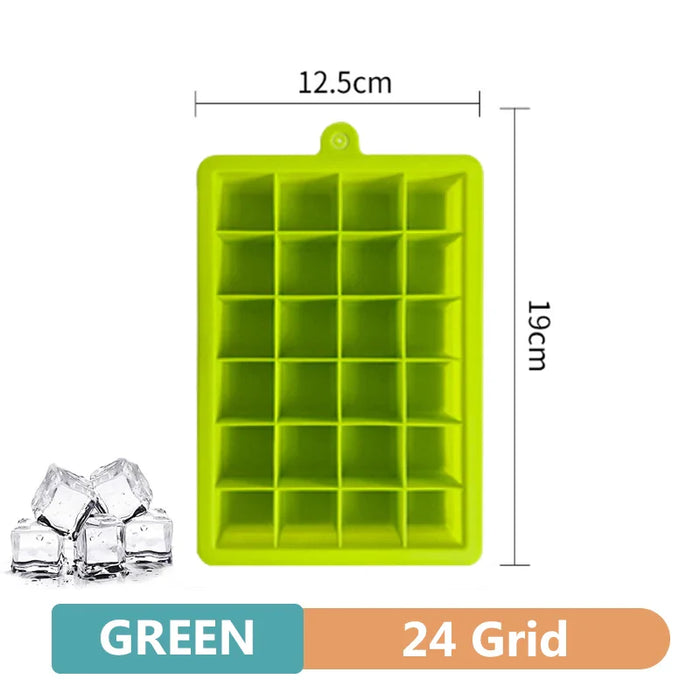 4/6/8/15 Grid Big Ice Tray Mold Giant Jumbo Large Food Grade Silicone Ice Cube Square Tray Mold DIY Ice Maker Ice Cube Tray