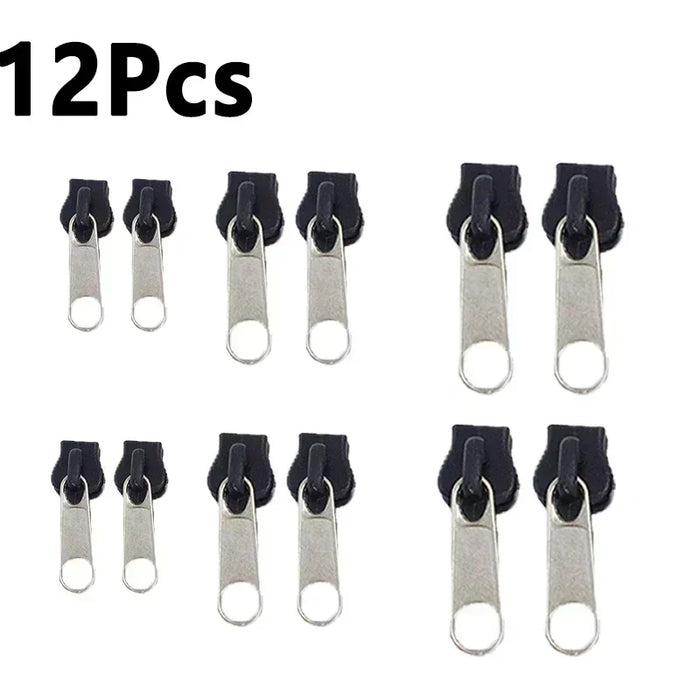 24/12/6Pcs New Instant Zipper Universal Instant Fix Zipper Repair Kit Replacement Zip Slider Teeth Rescue New Design for DIY Sew