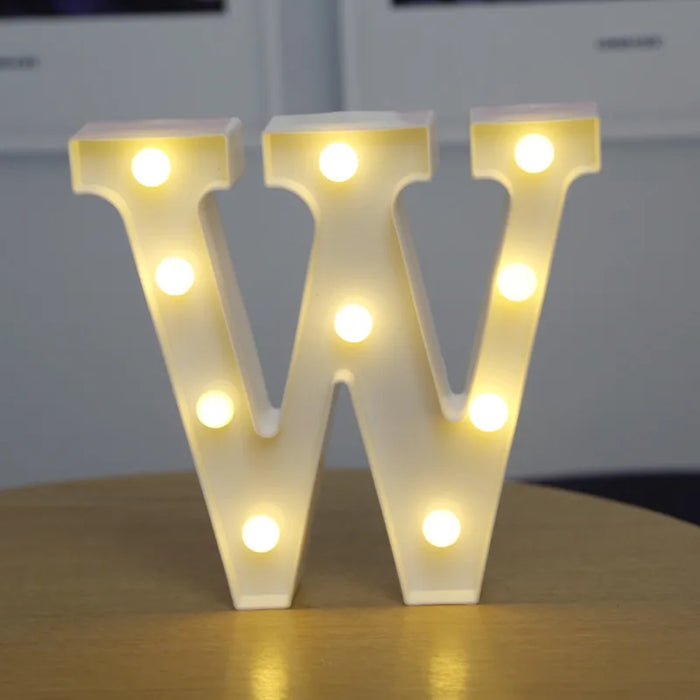 Alphabet Letter LED Lights Luminous Number Lamp Decor Battery Night Light for home Wedding Birthday Christmas party Decoration