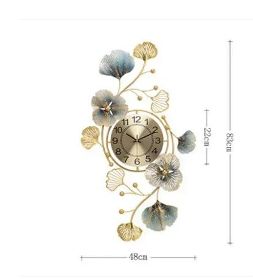 Creative Luxury Wall Clock Living Room Dining Room Sofa Background Home Wall Decoration Gold Iron Wall Hanging Large Fast Ship