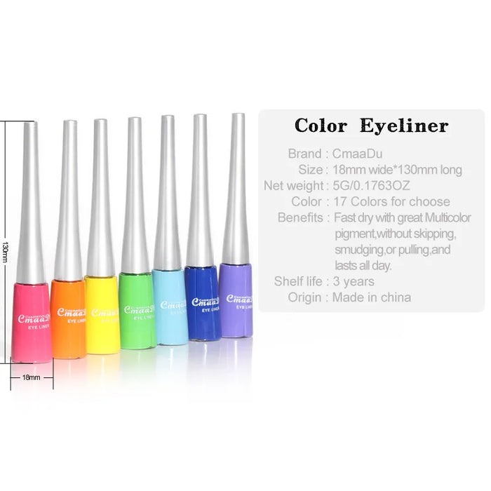 Colorful Sexy Eyeliner Liquid Pencil Waterproof Easy To Wear Make Up Matte Eye Liner Blue Red Green White Gold Brown Eyliner